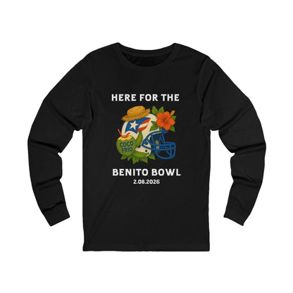 Bad Bunny Benito Bowl Long Sleeve Tee | Bad Bunny Merch | Bad Bunny NFL Super Bowl Merch