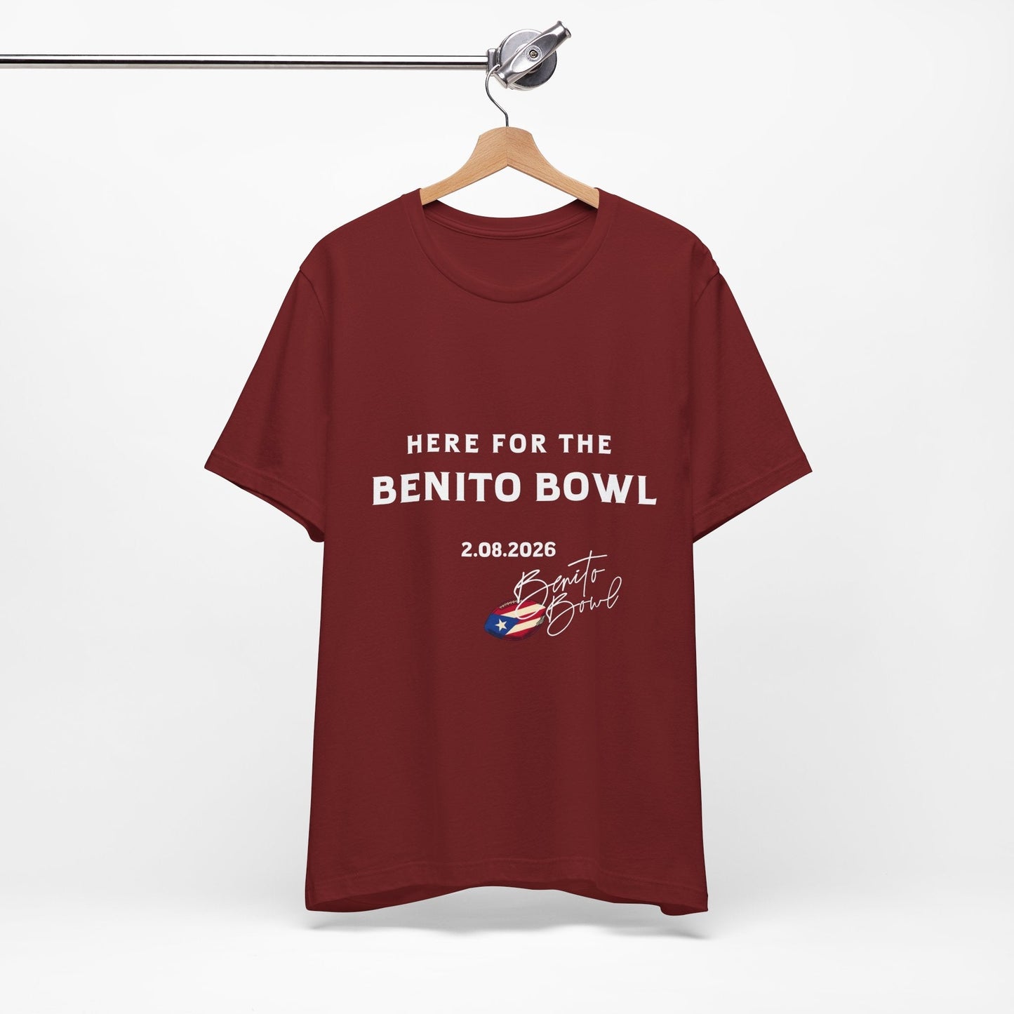 Bad Bunny Benito Bowl Short Sleeve Tee Shirt | Bad Bunny Merch | Bad Bunny NFL Super Bowl Merch