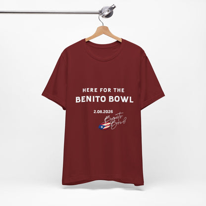 Bad Bunny Benito Bowl Short Sleeve Tee Shirt | Bad Bunny Merch | Bad Bunny NFL Super Bowl Merch