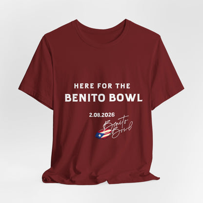 Bad Bunny Benito Bowl Short Sleeve Tee Shirt | Bad Bunny Merch | Bad Bunny NFL Super Bowl Merch