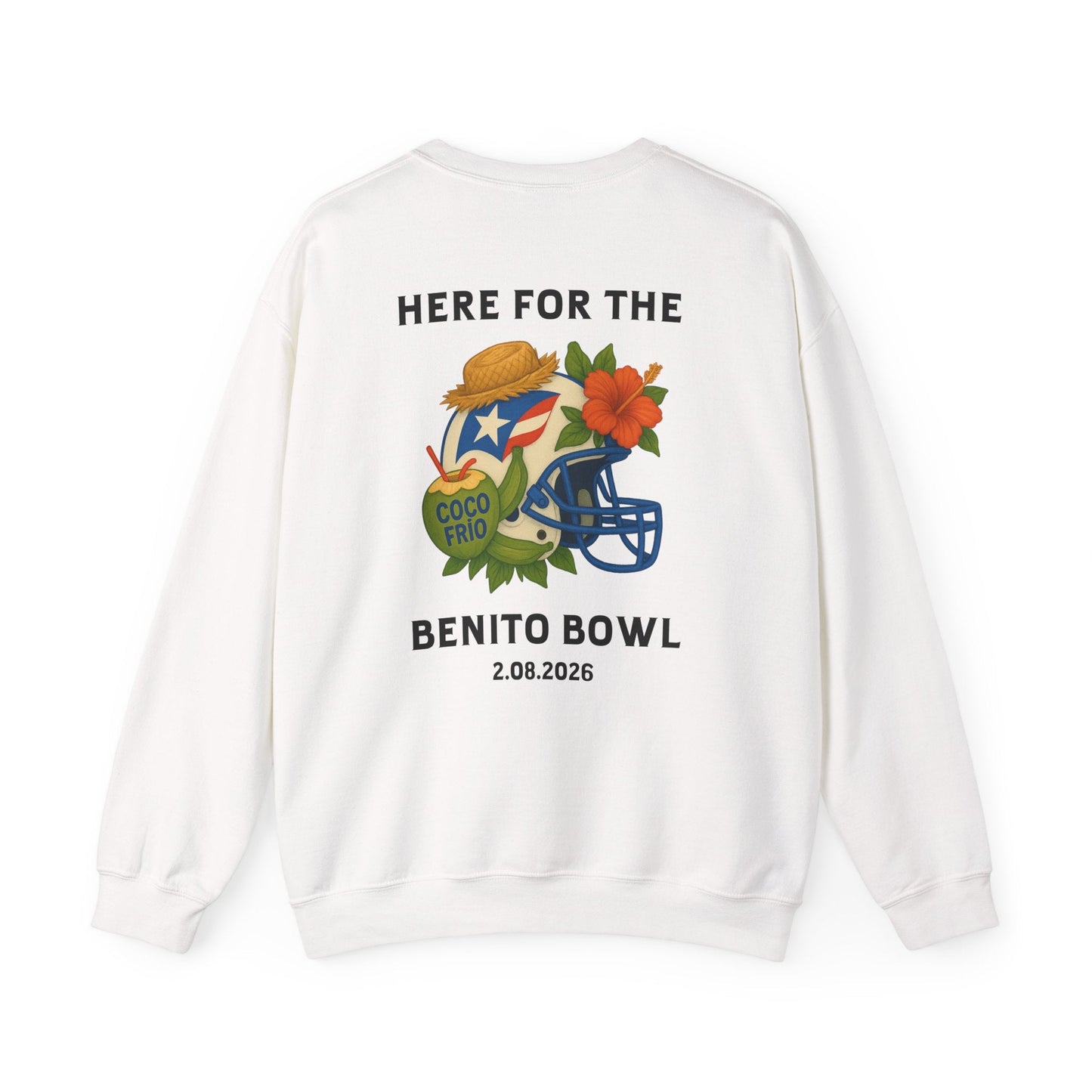 Bad Bunny Benito Bowl Crewneck Sweatshirt | Bad Bunny Merch | Bad Bunny NFL Super Bowl Merch
