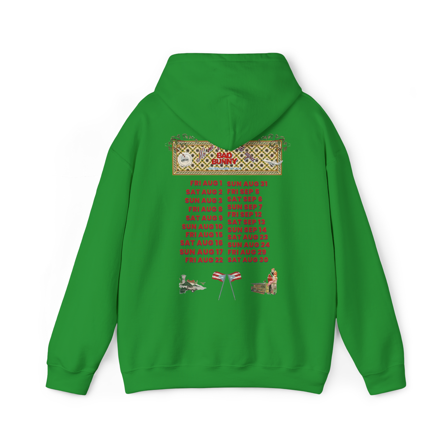 Bad Bunny Concho Tour Dates Hoodie | Bad Bunny Merch | Bad Bunny NFL Super Bowl Merch