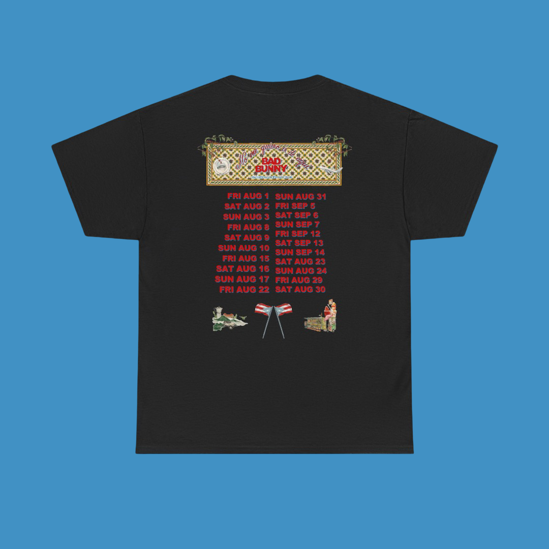 Bad Bunny  DTMF Black Concho Tour Dates T-Shirt | Bad Bunny Merch | Bad Bunny NFL Super Bowl Merch