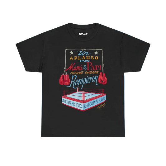 Bad Bunny  Black Boxing Tee | Bad Bunny Merch | Bad Bunny NFL Super Bowl Merch