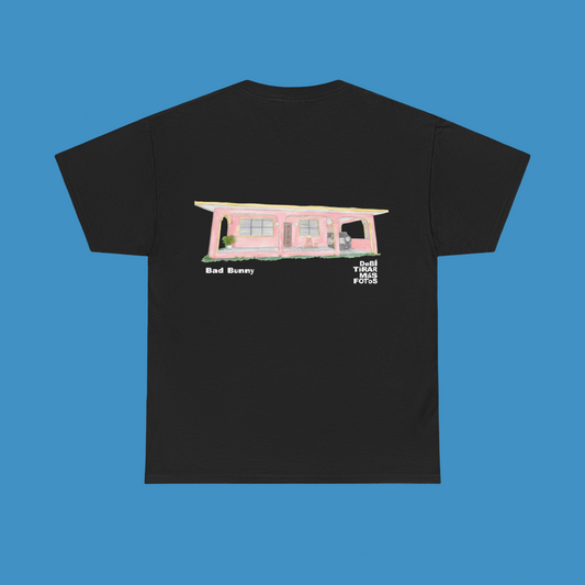 Bad Bunny  La Casita Black Tee | Bad Bunny Merch | Bad Bunny NFL Super Bowl Merch