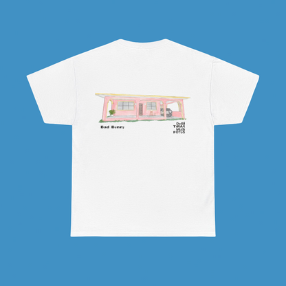 Bad Bunny La Casita White Tee | Bad Bunny Merch | Bad Bunny NFL Super Bowl Merch