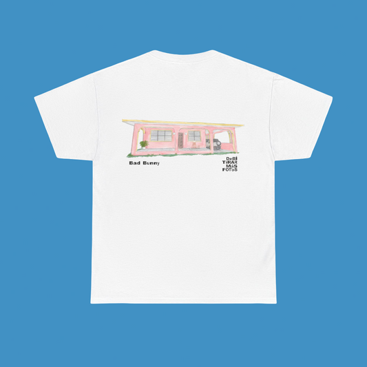 Bad Bunny La Casita White Tee | Bad Bunny Merch | Bad Bunny NFL Super Bowl Merch