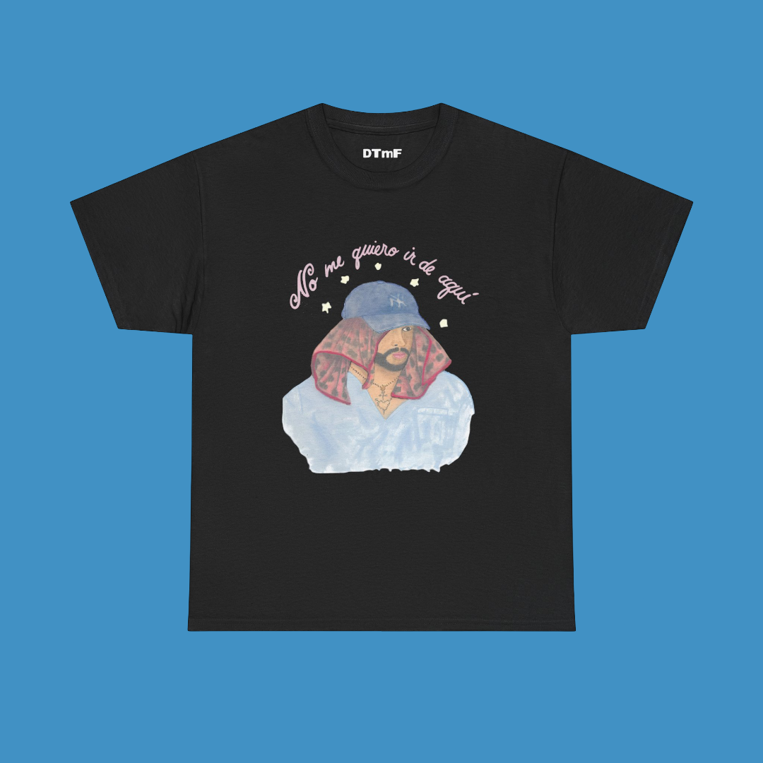 Bad Bunny No Me Quiro Black Tee | Bad Bunny Merch | Bad Bunny NFL Super Bowl Merch