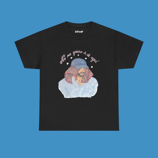 Bad Bunny No Me Quiro Black Tee | Bad Bunny Merch | Bad Bunny NFL Super Bowl Merch