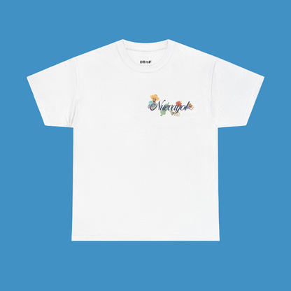Bad Bunny Nuevayol White Tee | Bad Bunny Merch | Bad Bunny NFL Super Bowl Merch