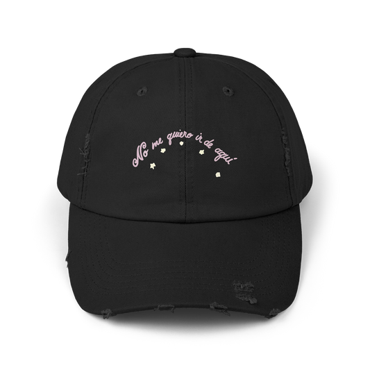 Bad Bunny No me quiero ir Distressed Cap | Bad Bunny Merch | Bad Bunny NFL Super Bowl Merch