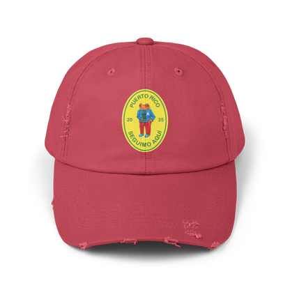 Bad Bunny Seguimo Aqui Concho Distressed Cap  | Bad Bunny Merch | Bad Bunny NFL Super Bowl Merch