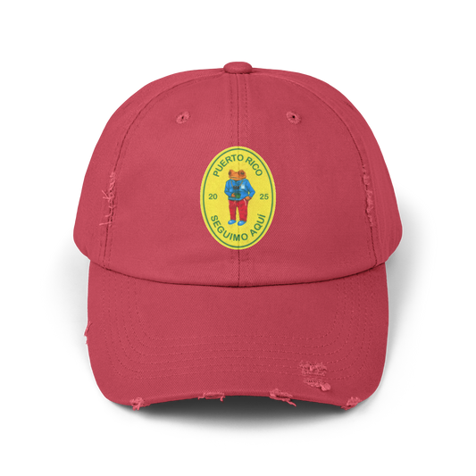 Bad Bunny Seguimo Aqui Concho Distressed Cap  | Bad Bunny Merch | Bad Bunny NFL Super Bowl Merch