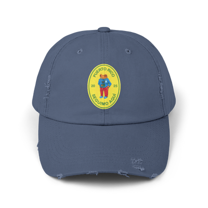 Bad Bunny Seguimo Aqui Concho Distressed Cap  | Bad Bunny Merch | Bad Bunny NFL Super Bowl Merch