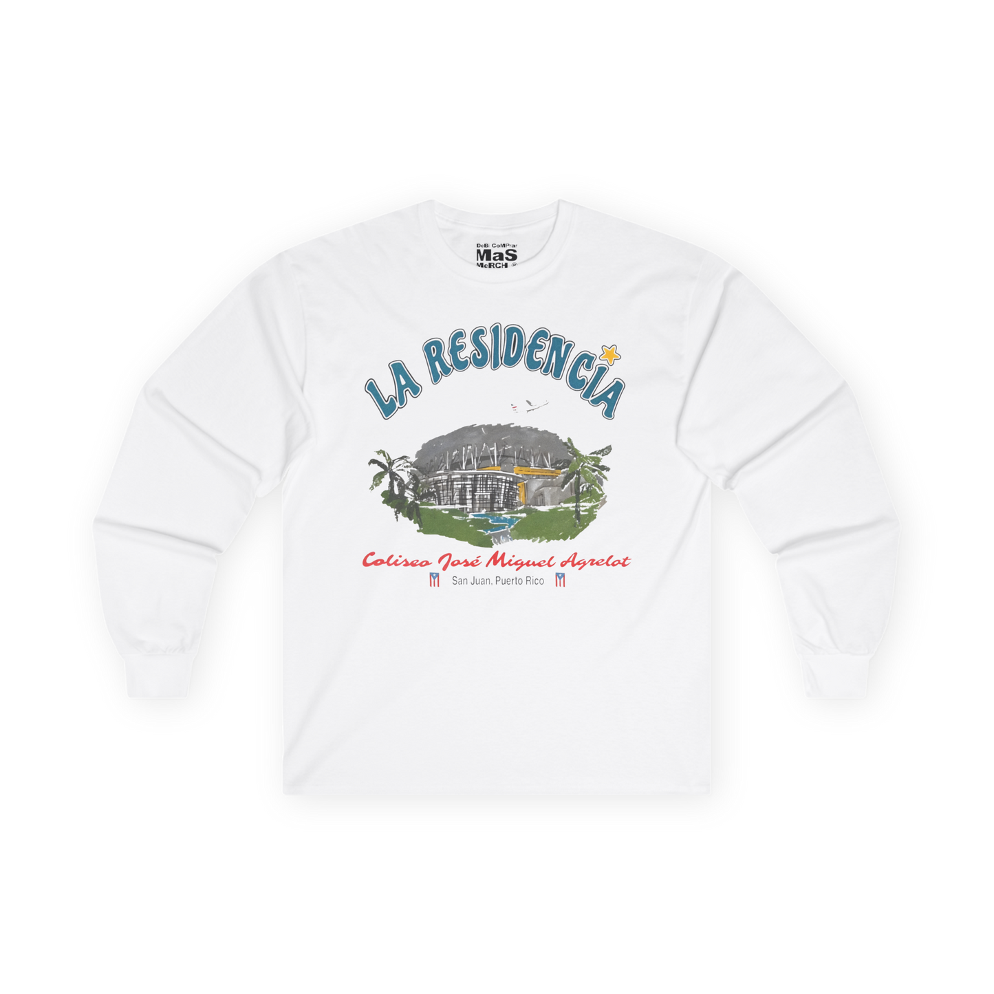 Bad Bunny Bad Bunny La Residencia Long Sleeve  | Bad Bunny Merch | Bad Bunny NFL Super Bowl Merch