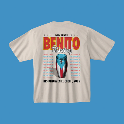 Bad Bunny  Residencia Salsa Off White T-Shirt | Bad Bunny Merch | Bad Bunny NFL Super Bowl Merch