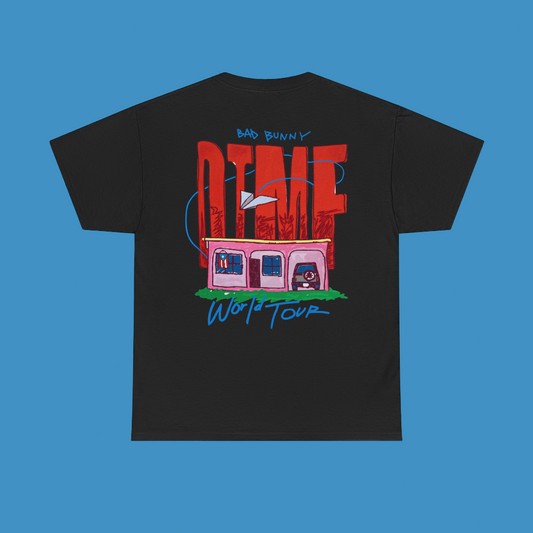 Bad Bunny  World Tour Black Graphic Tee | Bad Bunny Merch | Bad Bunny NFL Super Bowl Merch