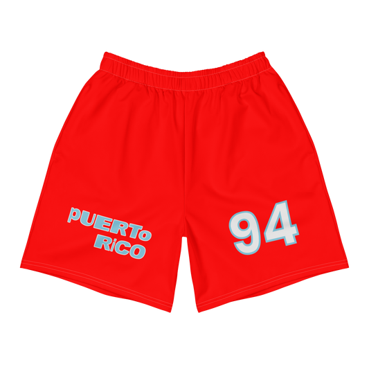 Bad Bunny PR 94 Red Shorts | Bad Bunny Merch | Bad Bunny NFL Super Bowl Merch