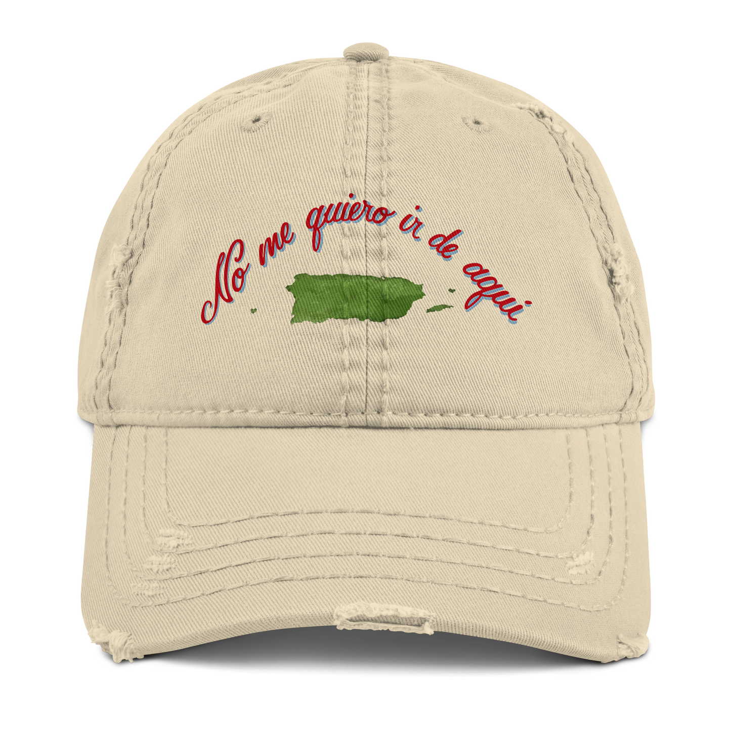 No Me Quiero Ir Distressed Hat| Bad Bunny Merch | Bad Bunny NFL Super Bowl Merch