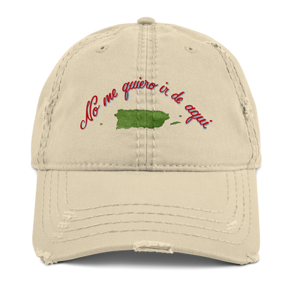 No Me Quiero Ir Distressed Hat| Bad Bunny Merch | Bad Bunny NFL Super Bowl Merch