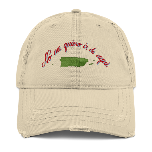 No Me Quiero Ir Distressed Hat| Bad Bunny Merch | Bad Bunny NFL Super Bowl Merch