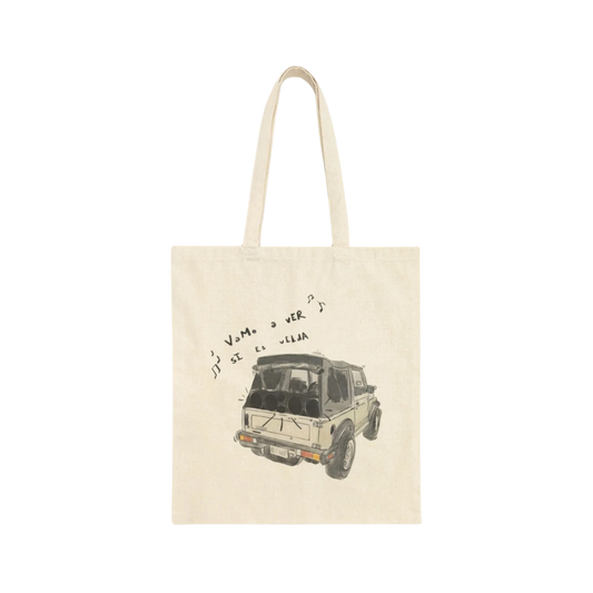 Bad Bunny Vamos A Ver Si Es Velda Tote Bag   | Bad Bunny Merch | Bad Bunny NFL Super Bowl Merch Bad Bunny Merch